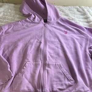 Playboy by PacSun Light Purple Zip-Up Hoodie